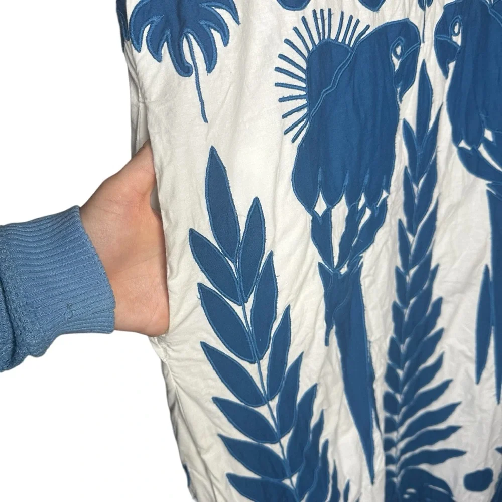 Farm Rio Embroidered Patchwork Maxi Tent Dress Size Large - Picture 7 of 16